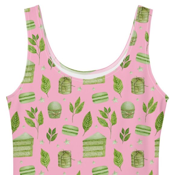 Matcha Macaroon Cupcake Pinup Dress - Picture 2 of 10